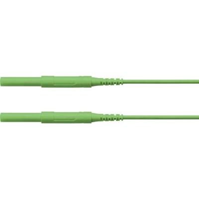 Schützinger Veiligheidsmeetsnoer Stekker 4 mm Stekker 4 mm 50.00 cm Groen 1 stuk(s)
