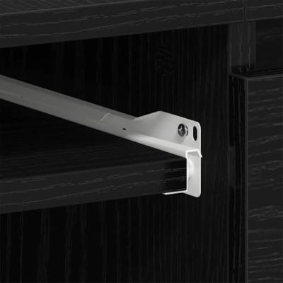 Bureau Zwart eiken 140 x 50 x 76 cm Bewerkt hout