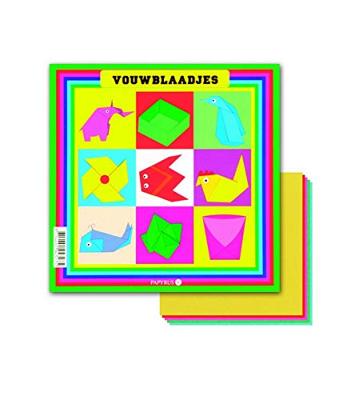 Vouwblaadjes vierkant 16x16cm 65gram assorti | 10 stuks