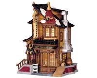 Lemax lucy's chocolate shop verlicht kersthuisje Caddington Village 2004 - thumbnail