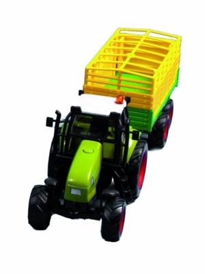 Kids Globe globe tractor met aanhanger licht & geluid 1:32