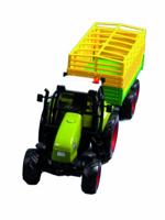 Kids Globe globe tractor met aanhanger licht & geluid 1:32 - thumbnail