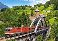 Castorland legpuzzel train on the bridge, 500st. - thumbnail