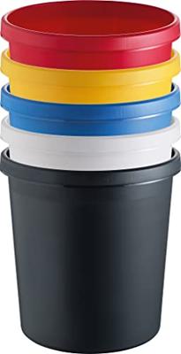 Helit the german H6106295 Prullenbak 45 l (Ø x h) 390 mm x 480 mm Polyethyleen Zwart 1 stuk(s) Helit the german H6106295 Prullenbak 45 l (Ø x h) 390 mm x 480 mm Polyethyleen Zwart 1 stuk(s)