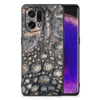 OPPO Find X5 Dierenprint Telefoonhoesje Krokodillenprint - thumbnail