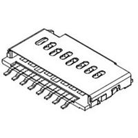 Molex 105162-0001 Kaartlezer Totaal aantal polen: 8 Rastermaat: 1.1 mm Inhoud: 1 stuk(s) Tape on Mini reel - thumbnail