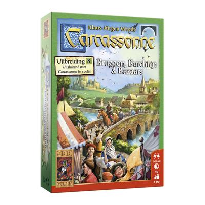999Games carcassonne: bruggen, burchten en bazaars uitbreiding bordspel