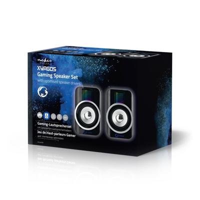 Nedis GSPR20020BK Gaming-luidsprekers 2.0 Rgb Over Usb Gevoed 3,5 Mm Jack Rms 10w Nedis GSPR20020BK Gaming-luidsprekers 2.0 Rgb Over Usb Gevoed 3,5 Mm Jack Rms 10w