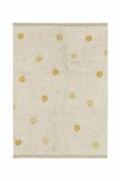 Wasbaar katoenen tapijt met stippen - LORENA CANALS geel - thumbnail