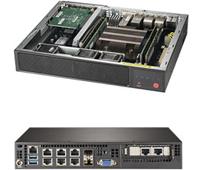 Supermicro SuperServer E300-9D-8CN8TP Intel SoC Zwart Barebone Server (Intel SoC, Intel® Xeon®, D-2146NT, 16MB, 1.2V, 512GB) - thumbnail