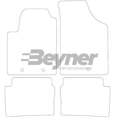 Velours Automatten passend voor Hyundai i10 2007- 4-delig HL1260304