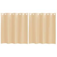 Gordijnen Voile met doorvoertules 2 st zand - thumbnail