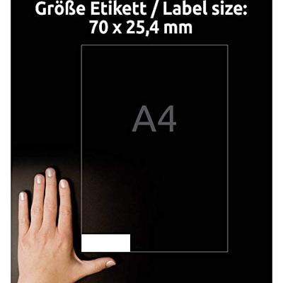 Avery Zweckform 3421, Universele etiketten, Ultragrip, wit, 100 vel, 33 per vel, 70 x 25,4 mm Avery Zweckform 3421, Universele etiketten, Ultragrip, wit, 100 vel, 33 per vel, 70 x 25,4 mm