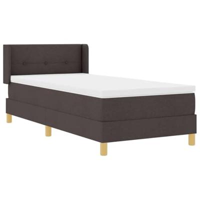 Boxspring bed Wit en Donkerbruin 90 x 190 cm Pocketveren