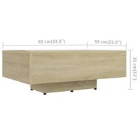 Salontafel 85x55x31 cm spaanplaat sonoma eikenkleurig - thumbnail