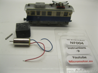 micromotor NF004 motor ombouwset voor Fleischmann Schienereinigungslok, Werkslok - thumbnail