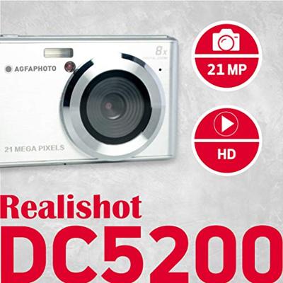 AgfaPhoto DC5200 Digitale camera 21 Mpix Zoom optisch: 0 x Zilver Geïntegreerde accu, Met ingebouwde flitser - thumbnail