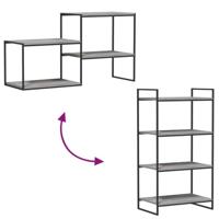 Wandschappen 4 st 60x40x1,5 cm bewerkt hout grijs sonoma eiken - thumbnail