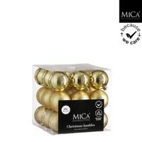 Mica Decorations Kerstballen Onbreekbaar 6 cm 27 Stuks Goud - thumbnail
