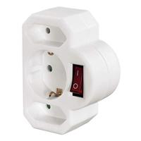 Hama 00108846 Type F (Schuko) Universal White Power Plug Adapter – power plug ADAPTERS - thumbnail