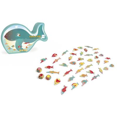 Scratch kleurenspel vissen 8 cm hout rood 43-delig Scratch kleurenspel vissen 8 cm hout rood 43-delig