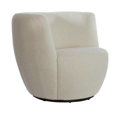 Light & Living Draaibare Fauteuil 'Senja' Bouclé, kleur Wit Light & Living Draaibare Fauteuil 'Senja' Bouclé, kleur Wit