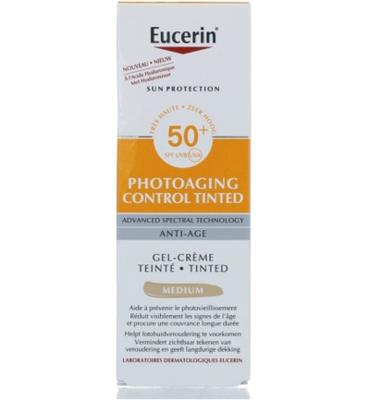 Eucerin Sun Photoaging Control Anti Aging Tinted Gel Cream SPF50 Medium 50ml