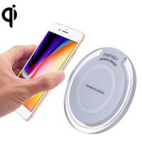 FANTASIE 5V 1A uitgang Qi standaard Ultra-thin draadloze oplader met opladen Indicator steun QI standaard telefoons voor iPhone Galaxy Huawei Xiao - thumbnail