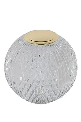 Lucide CINTRA - Oplaadbare Tafellamp - Accu/Batterij - Ø 9 cm - LED 3 StepDim - 1x1,5W 3000K - Transparant