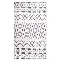 VidaXL Vloerkleed wasbaar anti-slip 190x300 cm zwart en wit - thumbnail