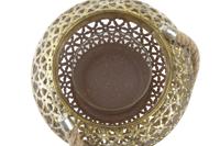 Lykta DKD Home Decor 26,5 x 26,5 x 22 cm Verouderde afwerking Kristal Gouden Metaal Arabisch - thumbnail