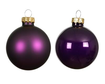 Kerstballen glas d8 cm vijg 6 st Decoris - Decoris