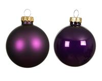 Kerstballen glas d8 cm vijg 6 st Decoris - Decoris - thumbnail