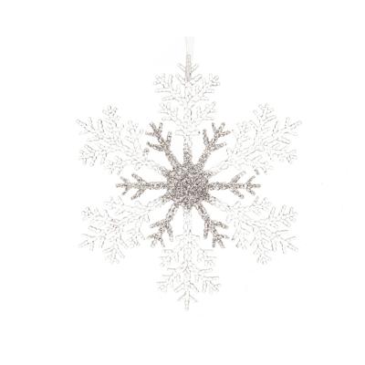 Sneeuwvlok plc hang d32c transparant/zilver kerstbal hangdeco kerst Decoris - Decoris Sneeuwvlok plc hang d32c transparant/zilver kerstbal hangdeco kerst Decoris - Decoris