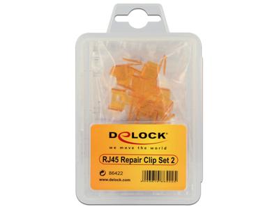 DeLOCK RJ45 Repair Clip Set 2 reserveonderdeel DeLOCK RJ45 Repair Clip Set 2 reserveonderdeel