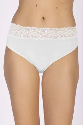 Kanten modal heupslip dames - Midi kanten onderbroek - Dames ondergoed - 42 - Rood | Dames slip - Onderbroek - Ondergoed - 42 - Onderbroek - - 42