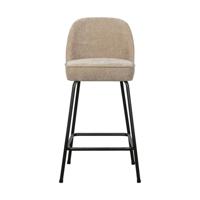 Woood Vogue barkruk H65 chenille zand - thumbnail