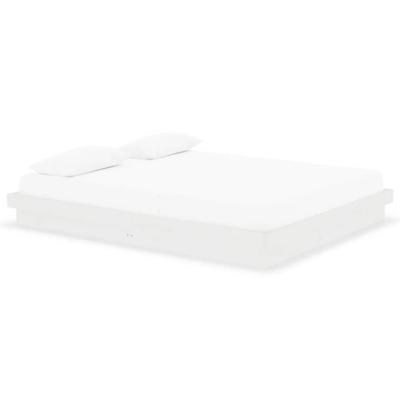 Bedframe massief hout wit 160x200 cm