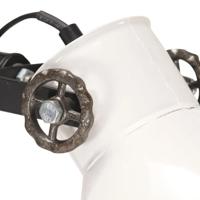 VidaXL Vloerlamp met 2 lampenkappen e27 gietijzer wit - thumbnail