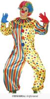Gekleurde Clown Jumpsuit volwassen - thumbnail