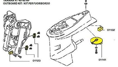 Ánodos para Yamaha - Yamaha TEN01123 - ANODO YAMAHA FB 40HP