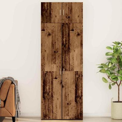 Opbergkast met plank Anders met opslag met de deur Oud hout 80 x 42,5 x 225 cm Bewerkt hout