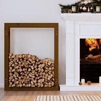 Haardhoutrek 80x25x100 cm massief grenenhout honingbruin - thumbnail