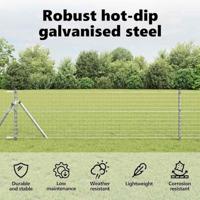 VidaXL Afrasteringspaal 26 pcs grijs 3,2 x 3,2 x 100 cm - thumbnail