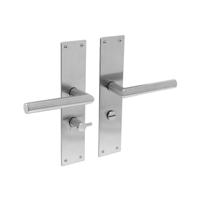 Intersteel Deurkruk Jura Hoek 90° op schild met toilet-/badkamersluiting 63/8mm - RVS - thumbnail