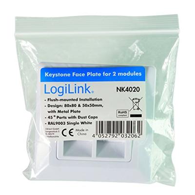 LogiLink NK4020 2 x RJ-45 wandcontactdoos LogiLink NK4020 2 x RJ-45 wandcontactdoos