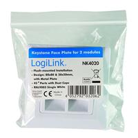 LogiLink NK4020 2 x RJ-45 wandcontactdoos - thumbnail