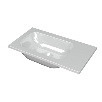 INK - Fontein Polystone Zonder Kraangat Universeel - 400x220x10 mm - Glans Wit