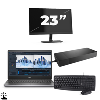 Dell Precision 7560 - Intel Core i7-11e Generatie - 15 inch - Touch - 16GB RAM - 256GB SSD - Windows 11 Home + 1x 23 inch Monitor - thumbnail