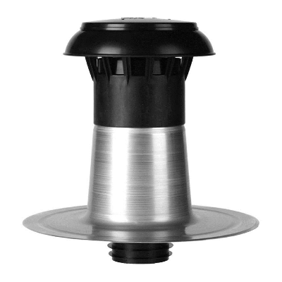 Platdak Ontluchting Dubbelwandig Met Kunststof Kap - Bitumen - Ø 70-80mm